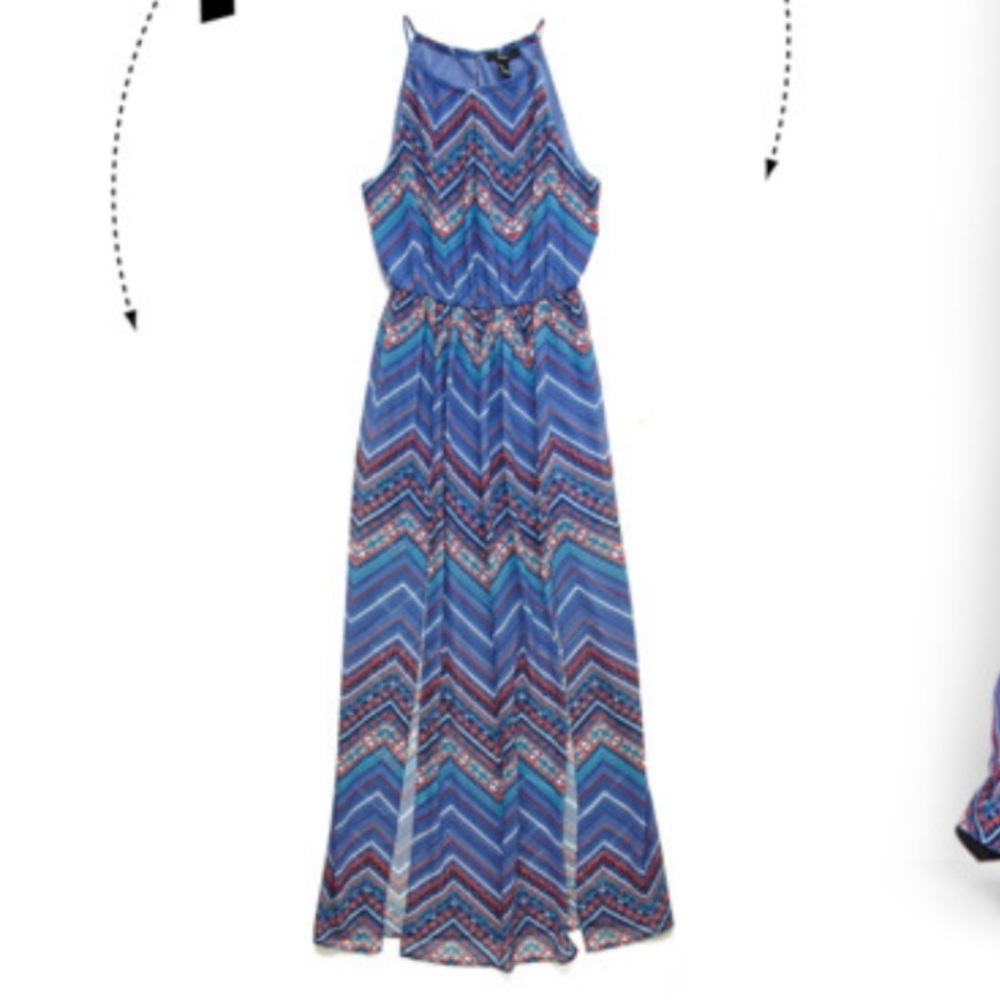 3/$36 F21 Print Maxi W Split Slits